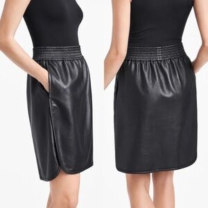 WOLFORD Stella Black Eco Vegan Leather Skirt
